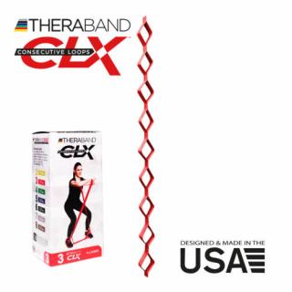 TheraBand CLX - Consecutive Loops 2,2 méteres közepes, piros - rehabilitációra