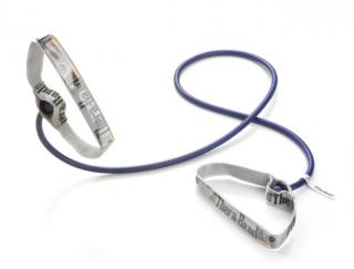 TheraBand Erősítő gumikötél flexibilis fogantyúval 1,4 m, extra erős, kék
