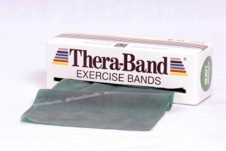 TheraBand Erősítő gumiszalag gurigában 5,5 m, erős, zöld