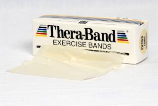 TheraBand™ Erősítő gumiszalag gurigában 5,5 m, extra gyenge, beige