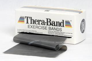 TheraBand™ Erősítő gumiszalag gurigában 5,5 m, szuper erős, fekete