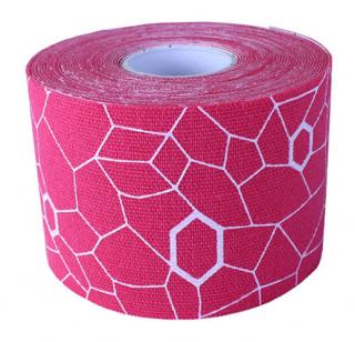 TheraBand kineziológiai tape 5 cm x 5 m, rózsaszín, fehér mintával
