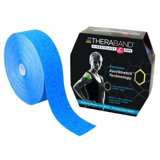 TheraBand kineziológiai tape, kék/kék mintával 5cm x 31,4 m