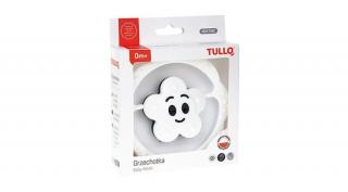 Tullo csörgő, virágos, fekete - fehér, - 0 hó+