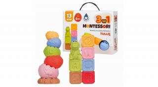 Tullo szenzoros érzékelő szett - Montessori- 13 darabos - 6 hó+
