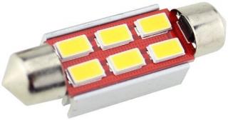 Autós LED Sofita, 6 Led, 2W, 150 Lumen, CANBUS, hideg fehér