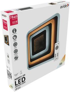 Avide Nansy-3D, RF Távirányítóval, 81W, 5680 lumen, CCT, 3 kapcsolási mód