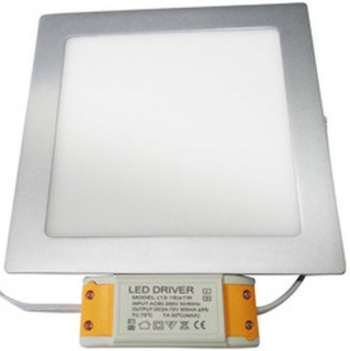 Led panel driverrel, 18W, négyzet alakú, 1320 lumen, 3000K