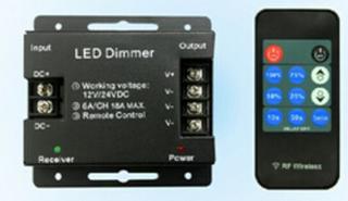 Led szalag dimmer + távirányító, 216W, 18A