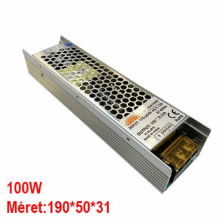 LED tápegység 230/12V DC, 100W, 8,5A, fémházas