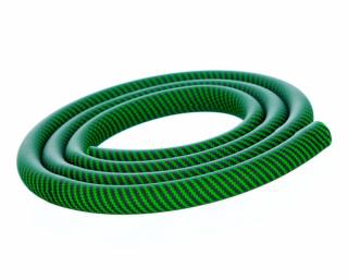 Carbon hatású szilikon cső ¤ Soft touch ¤ Zöld