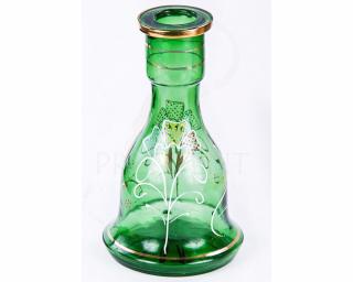 Üveg víztartály ¤ 26cm ¤ Zöld ¤ Mintás