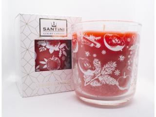 Santini luxus gyertya - Alma és fahéj, 200 g