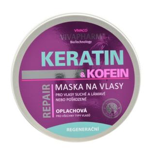 VIVAPHARM Keratin hajmaszk koffeinnel 200 ml