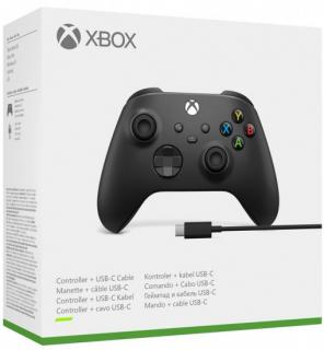 Xbox Series Microsoft Xbox Series X/S Wireless Controller Carbon Black + USB-C Kábel