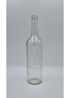 750 ml Bordoi színtelen borospalack (PP30x60 csavarzáras) -308mm