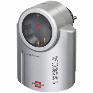 Brennenstuhl Primera-Line, konnektor adapter túlfeszültség elleni védelemmel, ezüst-fekete - 1506950
