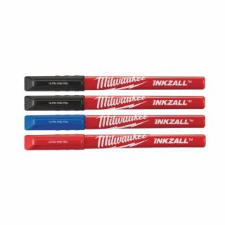 MILWAUKEE INKZALL  vékony hegyű jelölő filc - színes, 4 db  (48223165)