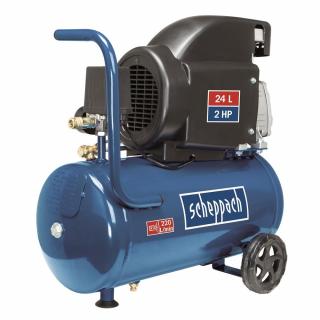 Scheppach HC 26  olajkenéses kompresszor - 1,5 kW, direkthajtás, 24 literes tartály, 1 fázis