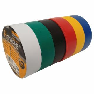 Szigetelőszalag készlet 10m x 17mm-es 6db-os vegyes színben - Hoteche