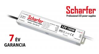 Scharfer Vízálló LED tápegység 12 Volt (100W/8.33A) IP67