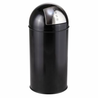 Hulladékgyűjtő fém betéttel-fekete 40 l. (F2S_4585_0000)