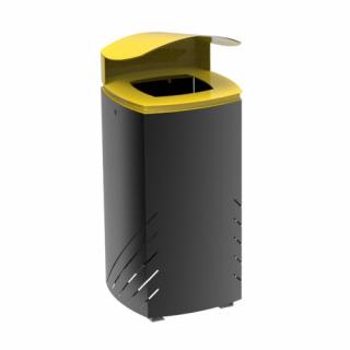 Kültéri hulladékgyűjtő MIELEK M - sárga fedéllel