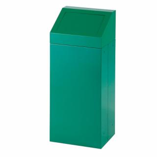 Levehető fedelű hulladékgyűjtő-zöld (F2O_3649_2000)