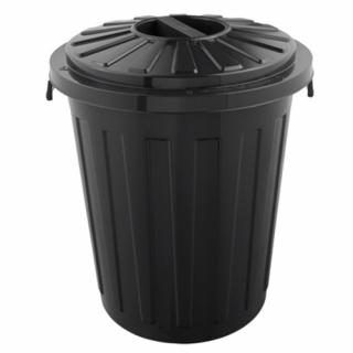 Műanyag hulladéktároló fekete fedéllel 24 l (F2R_8145_3000)