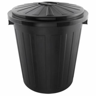 Műanyag hulladéktároló fekete fedéllel 50 l (F2R_8146_3000)
