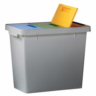 Műanyag hulladéktároló-három rekesszel 40 l (F2O_7581_0000)