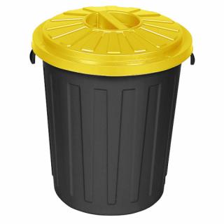 Műanyag hulladéktároló sárga fedéllel 50 l (F2R_8146_4000)
