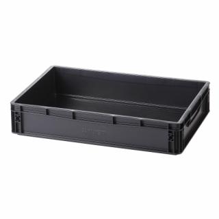 Műanyag tároló doboz 600x400x120 mm ESD (F6A_3865_0ESD)