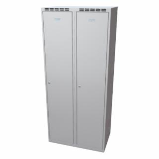 Öltöző szekrény rekeszekkel-szürke (F7B_4936_0000)