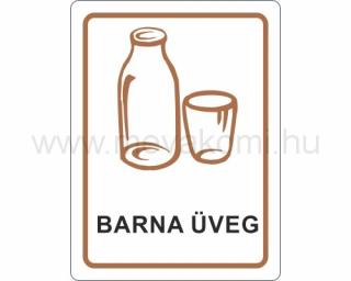 Öntapadó matricák - barna üveg