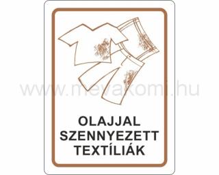 Öntapadó matricák - olaj szennyezett textiliák