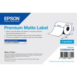 Epson prémium matt papír, folyamatos címke, 203 mm * 60 méter  (rendelési egység 4 tekercs/doboz)