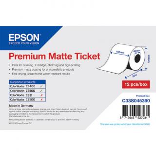 Epson prémium matt "ticket", 102 mm * 50 méter (rendelési egység 12 tekercs/doboz)