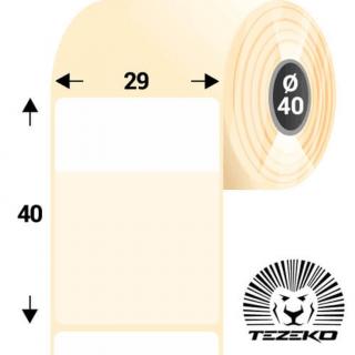 Kábeljelölő, 29 * 40 mm-es 1 pályás műanyag etikett címke, Világos színű kábelekhez (1250 címke/tekercs)