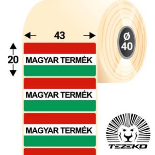 Magyar Termék etikett címke, 43 * 20 mm-es (1000 db/tekercs)