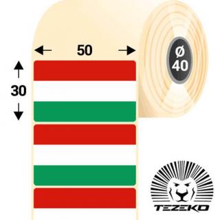 Magyar Zászló etikett címke, 50 * 30 mm-es (1000 db/tekercs)