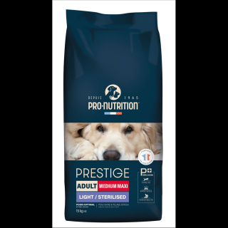 Pro-Nutrition Prestige Adult Medium/Maxi Light (15kg, sertéssel és articsókával)