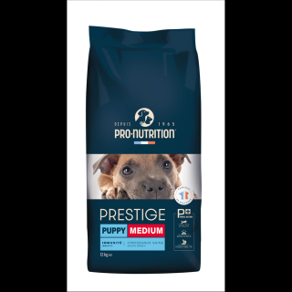 Pro-Nutrition Prestige Puppy Medium (12kg, kacsával és sertéssel)