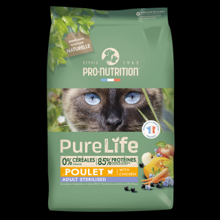 Pro-Nutrition PureLife Cat Adult Sterilised Chicken 8kg (csirkével)