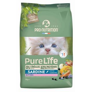 Pro-Nutrition PureLife Cat Kitten (8kg, szardíniával)