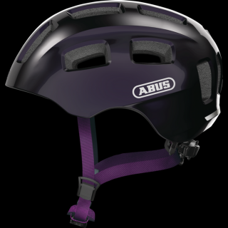 ABUS Youn-I 2.0 LED black violet bukósisak, 52-57 cm