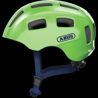 ABUS Youn-I 2.0 LED sparkling green bukósisak, 52-57 cm