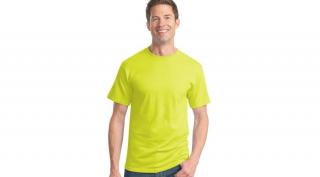 GILDAN Ultra Cotton Adult Safety Green láthatósági póló