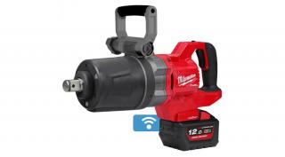 Milwaukee M18 ONEFHIWF1DS-121C akkus ONE-KEY™ FUEL™ nagy nyomatékú D-fogantyús ütvecsavarozó biztosítógyűrűvel, 1" négyszög meghajtással (1 x 12.0 Ah Li-ion akkuval)