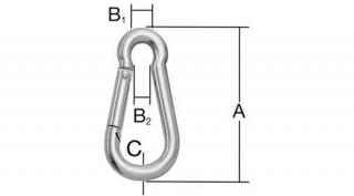 Tűzoltó karabiner horganyzott 10x100